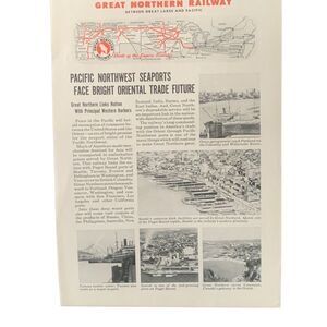 Vintage 1945 Great Northern Railway Ad Advertisement
